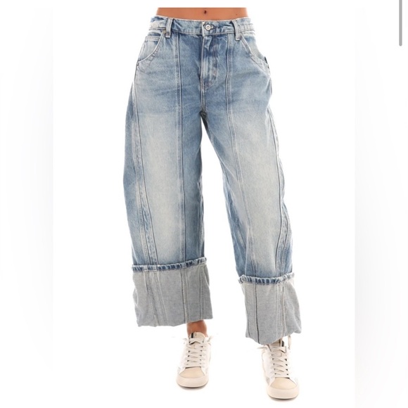 Free People We The Free Olsen Cuffed Crop Barrel Jeans. NWT. Daily driver - Picture 9 of 10
